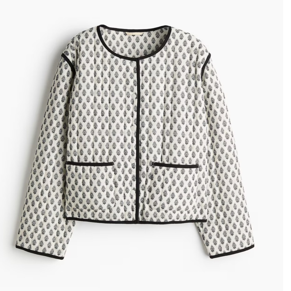 H&M Patterned Quilted Jacket